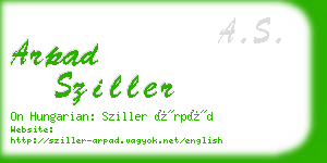 arpad sziller business card